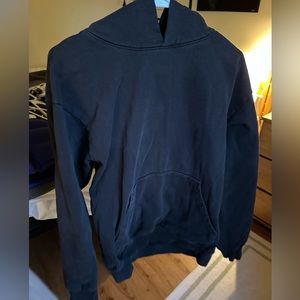 los angeles apparel black washed hoodie